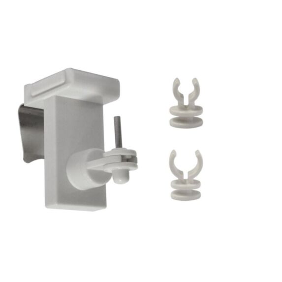2 supports plastique Clip'vit+ à clipser pour tringle de vitrage 