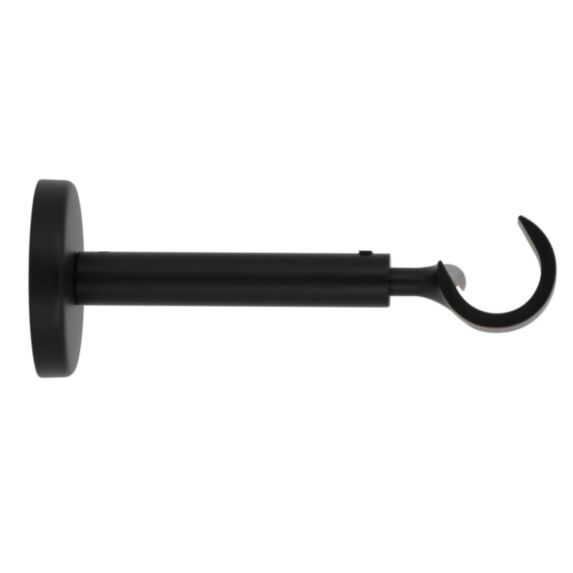Support métal Ø20mm Ouvert 110-150mm Noir Mat