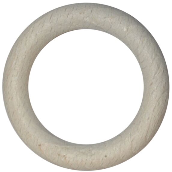 Lot de 10 anneaux bois 56 mm pour tringle à rideau Ø28 blanchi - MOBOIS