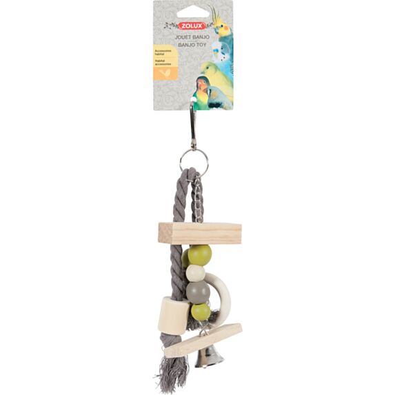 Jouet bois pour perroquets ou grandes perruches coloris assortis  - ZOLUX