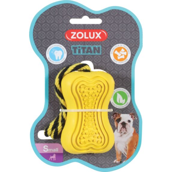 Jouet chien corde caoutchouc Titan - 36cm - jaune