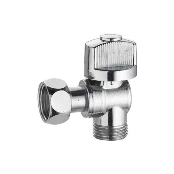 Robinet d'arrêt WC équerre chromé 1/4 tour MF12x17 - NOYON THIEBAULT