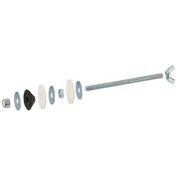 2 vis de fixation de WC + réservoir sur cuvette 6x80mm - NOYON & THIEBAULT