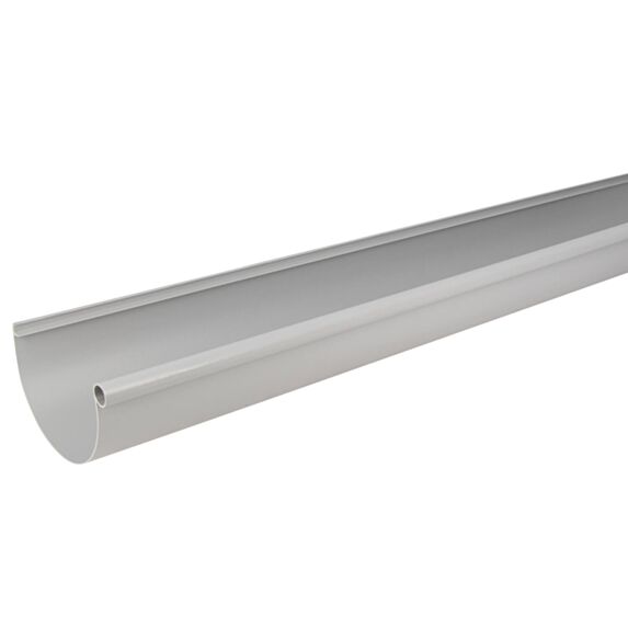 Gouttière demi-ronde PVC 4m gris développé 25cm G25 - GIRPI