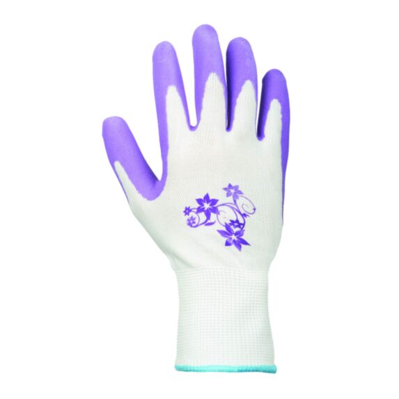 Gants pour petits travaux de jardinage blanc/mauve T.8 - GERIN
