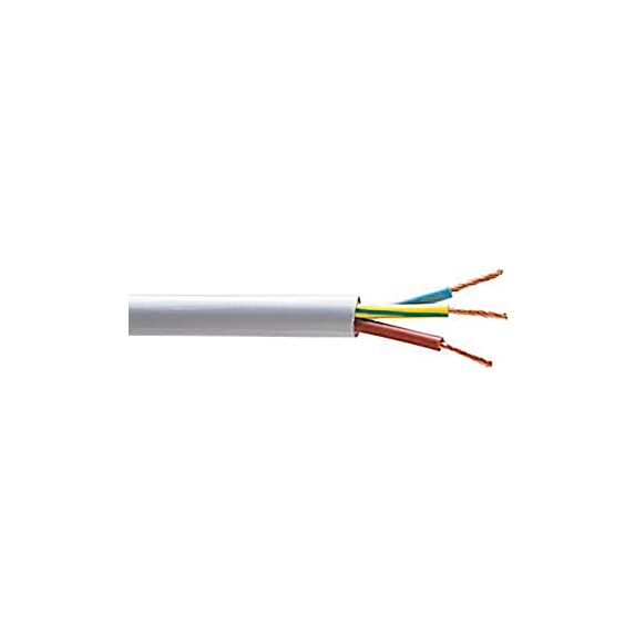 Cable domestique H05VV-F 3G2,5 75m au mètre blanc - ELECTRALINE