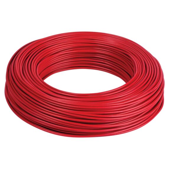 Fil électrique HO7 V-U 1x2.5mm² Rouge 10M - ELECTRALINE