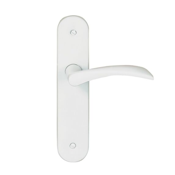 Poignées de porte bec de cane Azur aluminium laqué blanc - CHRISLIGNE