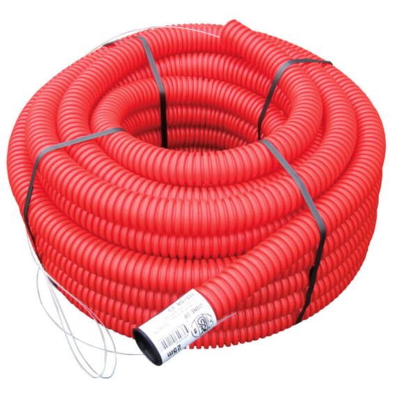 Gaine TPC Ø63 rouge - couronne de 25 Ml - FITT
