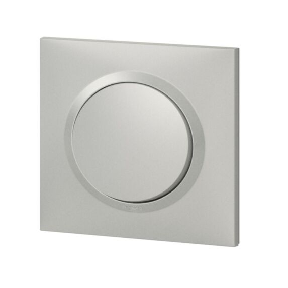 Interrupteur dooxie plaque carrée alu Legrand