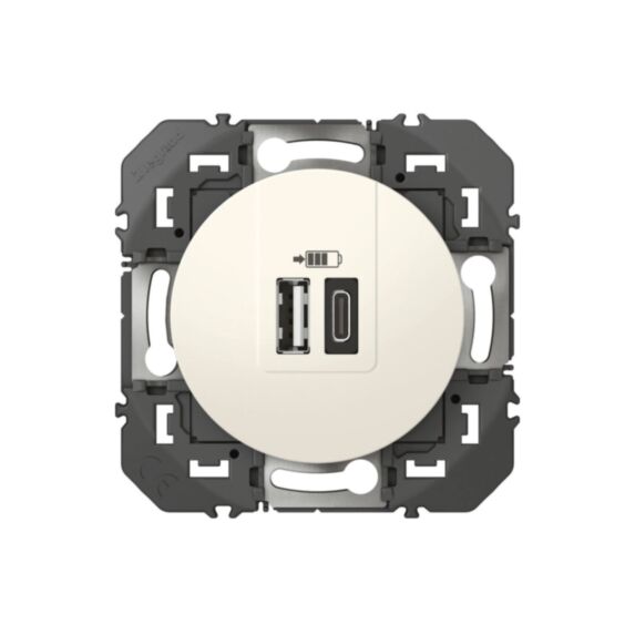 Prise double USB A + C Dooxie 3A 15W blanc