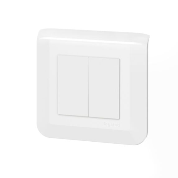 Interrupteur Mosaic Double Complet Blanc