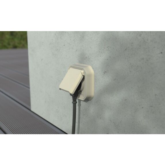 Prise 2P+T encastrée beige - LEGRAND