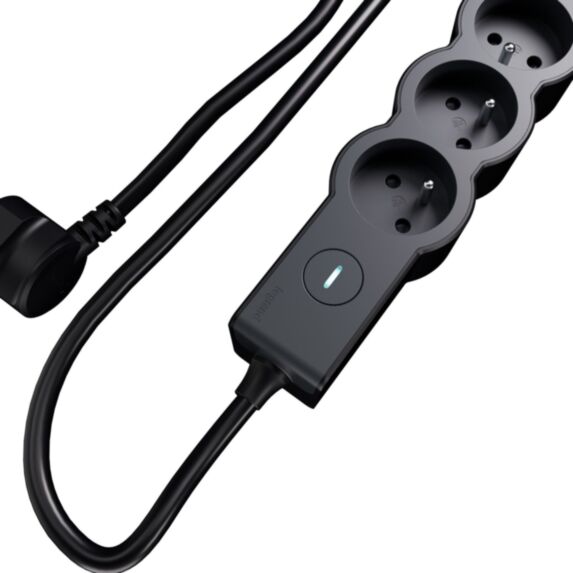 Multiprise 5 prises 2P+T PVC 1,5m bicolore noir/gris - LEGRAND