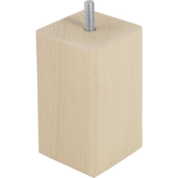 Pied de meuble carré bois brut H.100 60x60mm - BAR PLUS