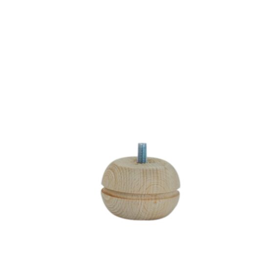 Pied de meuble modèle 25 brut H.40 Ø65 mm - EVOLUDIS