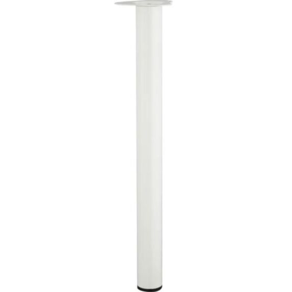 Pied métallique cylindre blanc H40 D30 - BAR PLUS