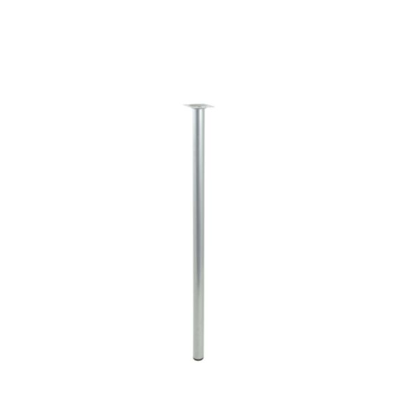 Pied cylindrique métal gris H.700 Ø30 mm - EVOLUDIS