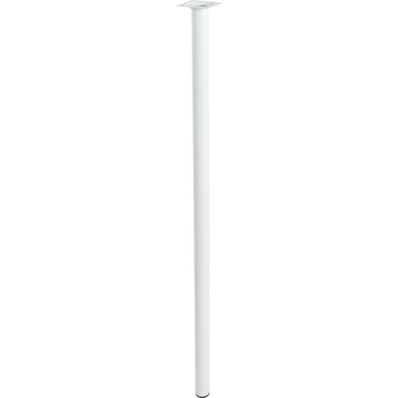 Pied métallique cylindrique blanc h80 d30 - BAR PLUS