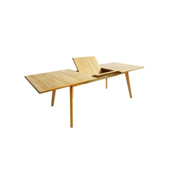 Table de jardin teck massif 6-8 places Tahiti 180/240x100x75 cm - GIVEX