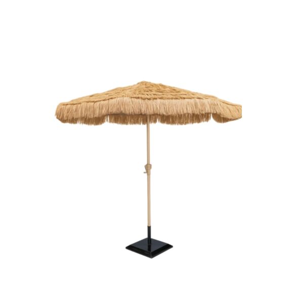 Parasol droit Kaona Ø270cm effet paille imitation bois - GIVEX