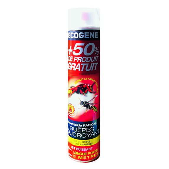 insecticide guêpes, frelons, longue portée 500 ml + 50% gratuit