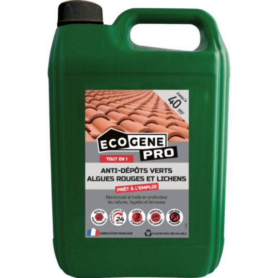 Traitement anti-dépôts verts algues & lichens 5L - ECOGENE