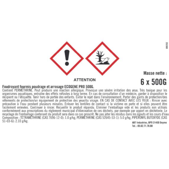 Poudre anti fourmis 500g - ECOGENE