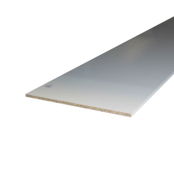 Tablette 2 chants plaqués mélaminé blanc 18mmx300mmx2m50 - SOTRINBOIS