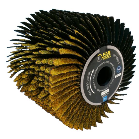 Brosse lanières abrasives A36 Reno Ø120mm - FARTOOLS