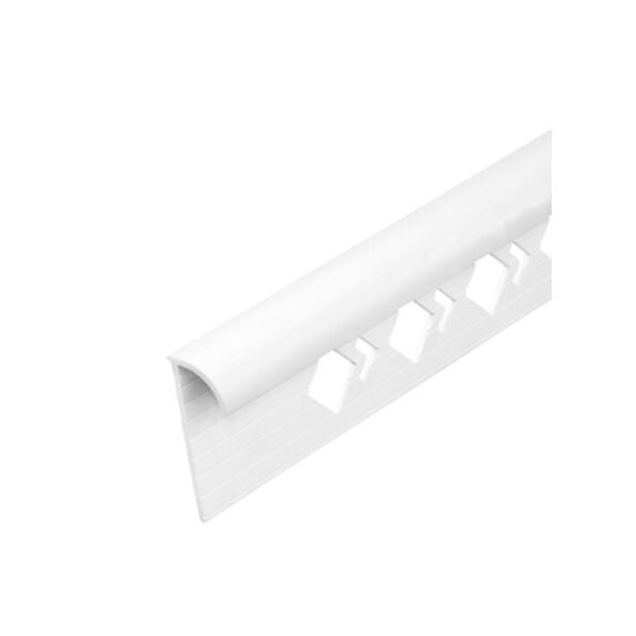 Profilé 1/4 rond Mur PVC blanc 6mm/2,5m