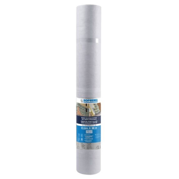 Ecran sous toiture et pare-pluie SOP’ECRAN+ HPV R2 50x1,5m gris clair - SOPREMA