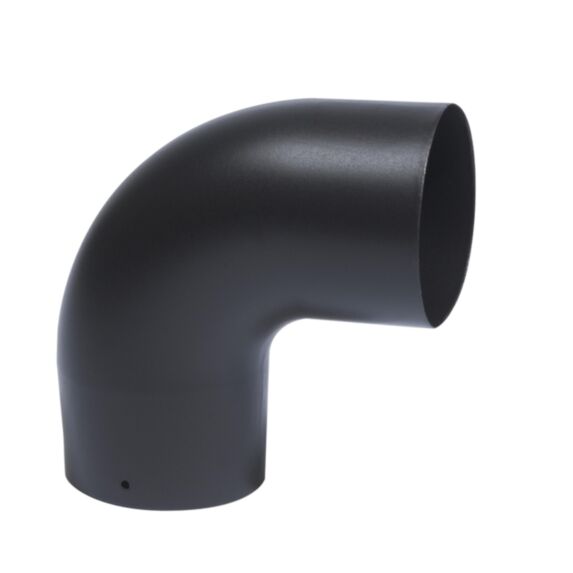 Coude émail noir mat 90° Ø125mm - TEN
