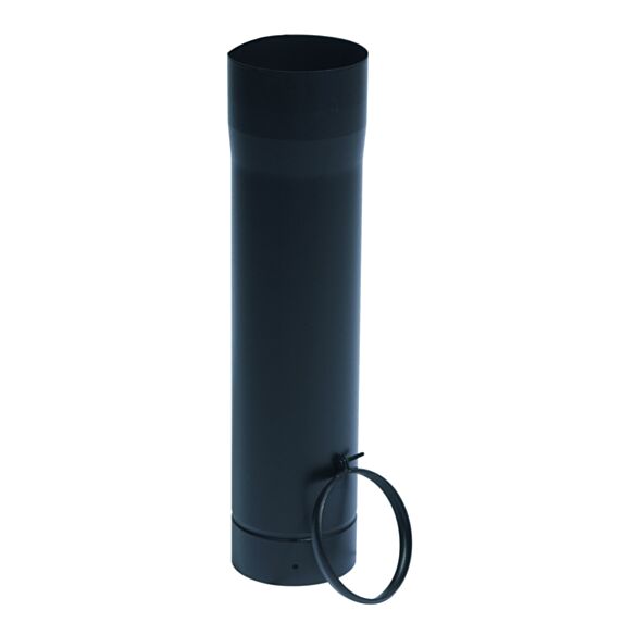 Tuyau coulissant émail noir mat + bague de réglage