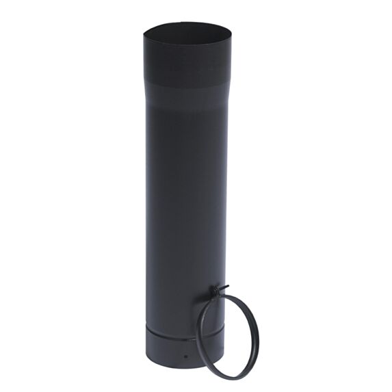 Tuyau rigide Télescopique 500mm noir mat en acier émaillé Ø180mm- TEN