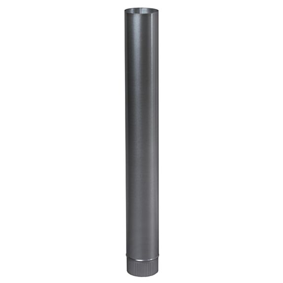 Tuyau évacuation de fumée gris mat aluminie 125 - TEN