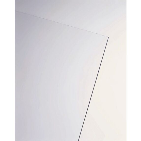 VERRE SYNTHETIQUE TRANSPARENT - 4 MM. - 0,5 x 0,25 M. - PLAQUE DE VERRE SYNTHETIQUE DECORATIVE EN POLYSTYRENE EXTRUDE - ONDULINE