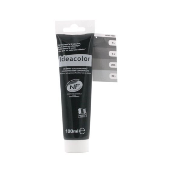 Colorant universel pour peinture noir 100ml - IDEACOLOR