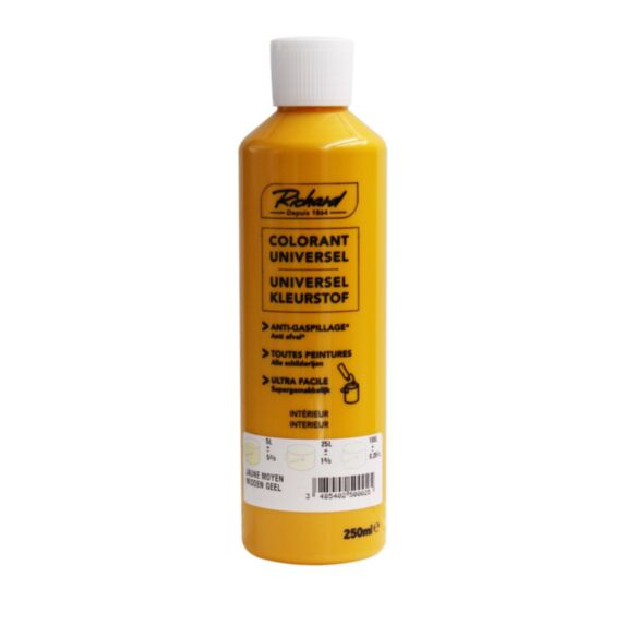 Colorant universel pour peinture jaune moyen 250ml