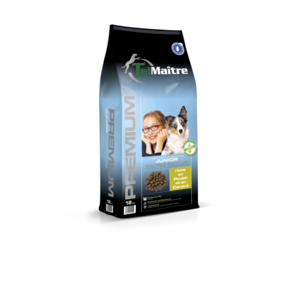 Croquettes chien premium junior 12kg - TEL MAITRE