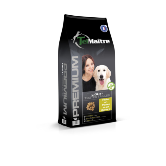 Croquettes premium light 12kg - TEL MAITRE