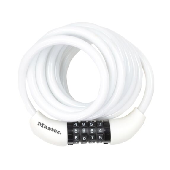 Câble s'enroulant acier 1,8mx8mm blanc - MASTER LOCK