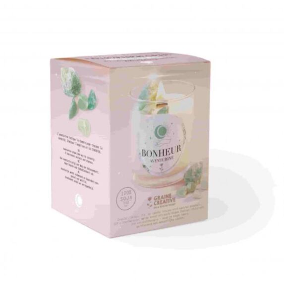 Kit Bougie Diy  Lithotherapie Aventurine  - GRAINE CREATIVE