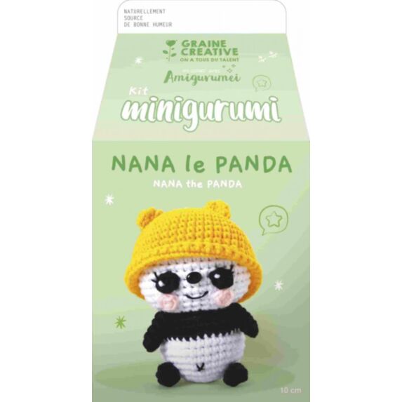Kit Mini Amigurumi Panda 100 Mm - GRAINE CREATIVE
