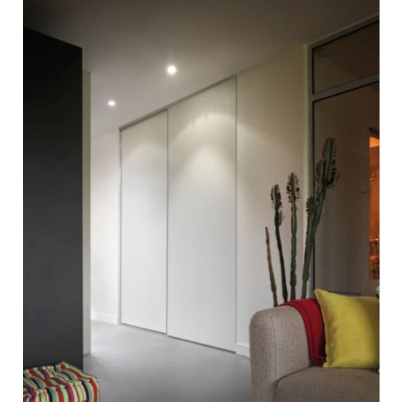 Portes placard coulissantes 250x180x1cm Blanc veiné - OPTISSIMES