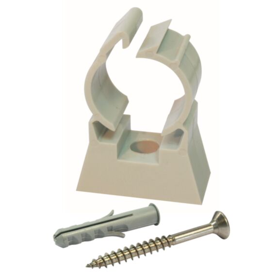 Clip de fixation simple + cheville Ø20 paroi creuse (x10)