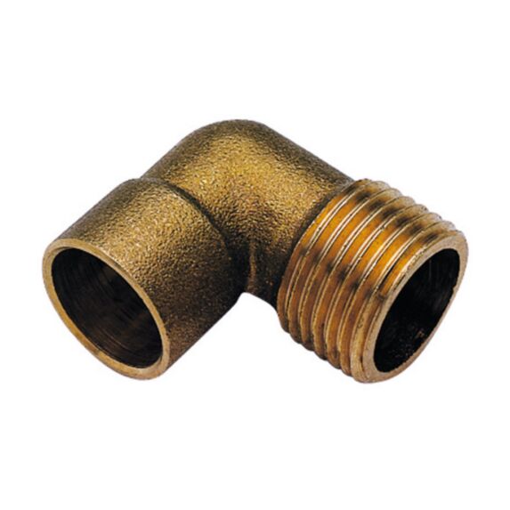 Coude laiton 90° Ø16  - mâle 15/21 PR