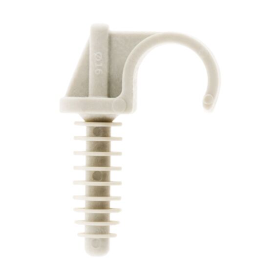 CLIP CHEVRON ZENITECH GRIS PVC D16MM X10
