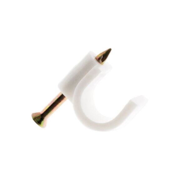 20 attaches plastiques d8 blanc - zenitech