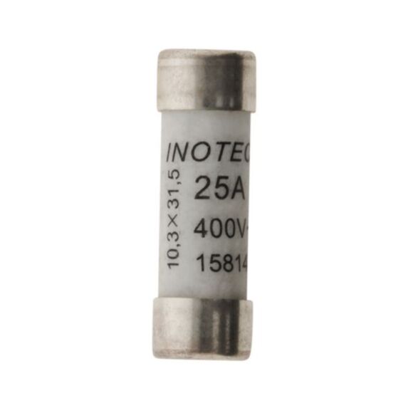 3 fusibles ceramique 10,3x 31,5 - 25a avec voyant nf - zenitech